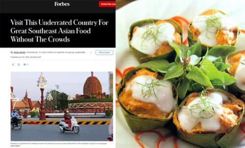 Forbes បានចុះផ្សាយពីប្រទេសកម្ពុជា ដោយដាក់ចំណងជើងថា “ទៅកម្សាន្តនៅប្រទេសដែលគេមិនសូវចាប់អារម្មណ៍មួយនេះ ដើម្បីញ៉ាំអាហារអាស៊ីអាគ្នេយ៍ដ៏អស្ចារ្យ ដោយមិនមានភាពអ៊ូអរខ្លាំង”។