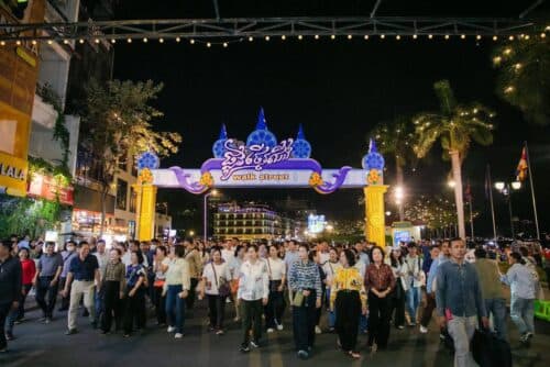 «ផ្លូវថ្មើរជើងចតុមុខ» បានក្លាយគោលដៅទេសចរណ៍ដ៏ល្បីល្បាញមួយរបស់រាជធានីភ្នំពេញ