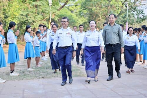 ការចុះពិនិត្យការដ្ឋានសាងសង់អគារសិក្សា និងលេណដ្ឋាននៅអនុវិទ្យាល័យជាំក្សាន្ត ខេត្តព្រះវិហារ